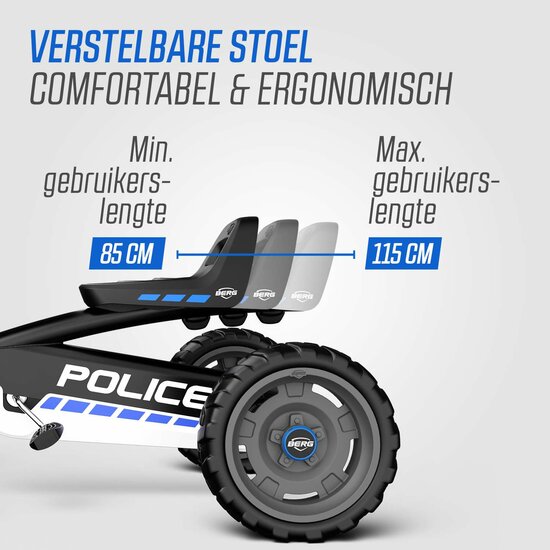 BERG Buzzy Police skelter met soundbox 2-5 jaar zwart