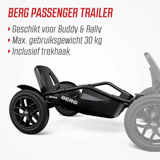 Passagiersaanhanger voor BERG Buddy en Rally skelter