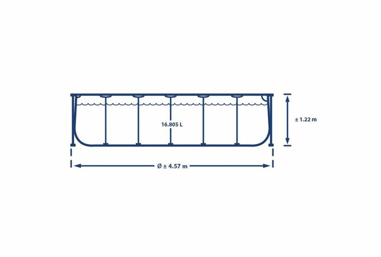 Intex Metal Frame zwembad 457x122 cm met pomp en ladder