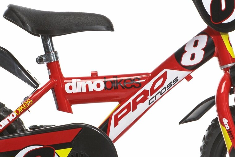 Kinderfiets 12 inch met zijwieltjes rood - Dino Bikes Serie 23