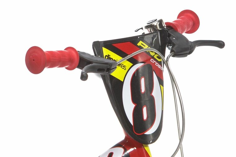 16 inch kinderfiets Dino Bikes jongens rood met zijwieltjes