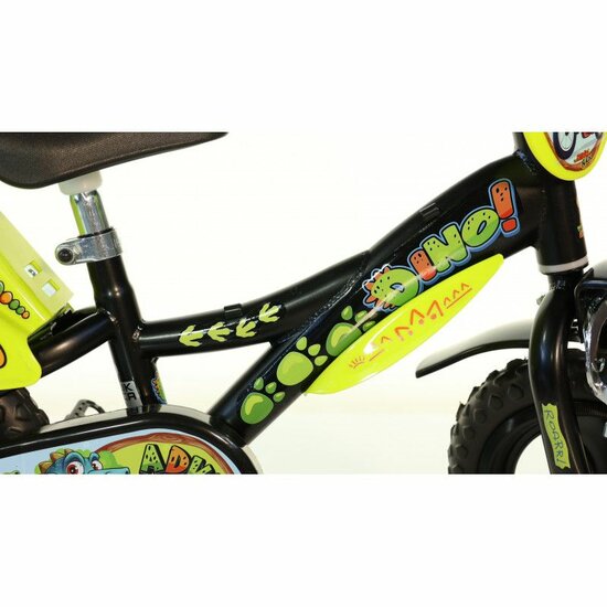 Kinderfiets 12 inch Dino Bikes Dinosaur Adventure met zijwieltjes