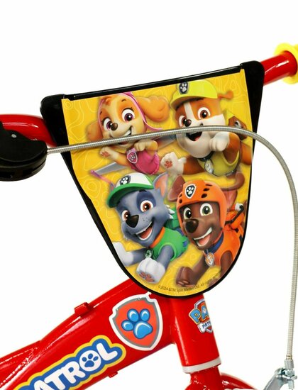 Kinderfiets 12 inch Paw Patrol rood blauw - Dino Bikes
