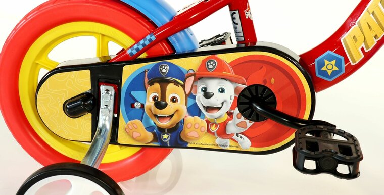 Kinderfiets 10 inch Paw Patrol met zijwieltjes - Dino Bikes