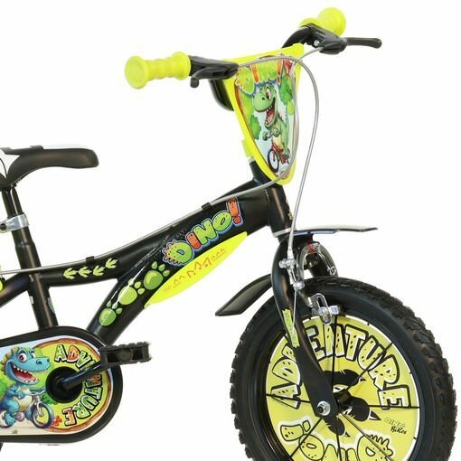 Kinderfiets 16 inch Dino Bikes Dinosaur Adventure met zijwieltjes