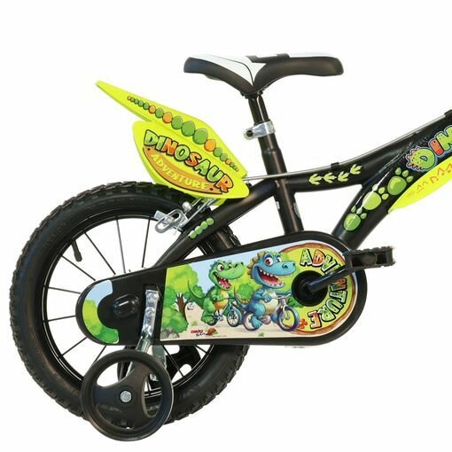 Kinderfiets 16 inch Dino Bikes Dinosaur Adventure met zijwieltjes
