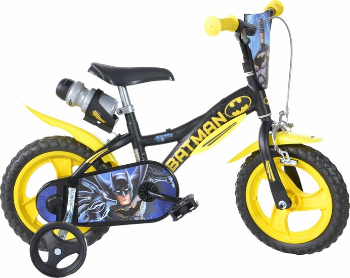 12 inch kinderfiets Batman met zijwieltjes - Dino Bikes