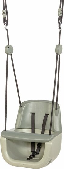 Babyzitje schommel 3-in-1 meegroeiend met gordel groen/lichtgroen