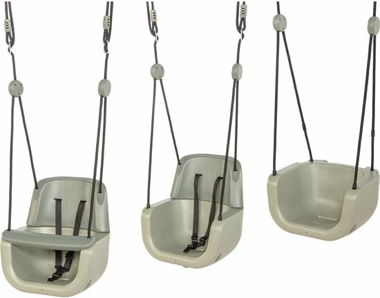Babyzitje schommel 3-in-1 meegroeiend met gordel groen/lichtgroen