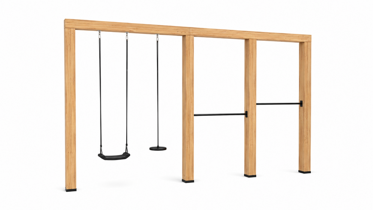 Houten schommel Douglas | Lilo 400cm - Antraciet duikelstang