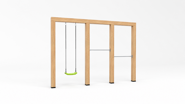 Houten schommel Douglas | Lilo 350cm - Antraciet duikelstang