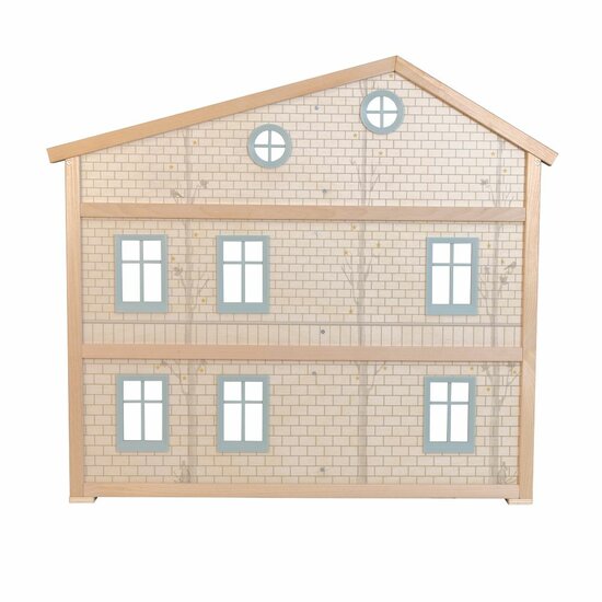 Houten poppenhuis Lundby Wonder 3 verdiepingen met trappen 66cm