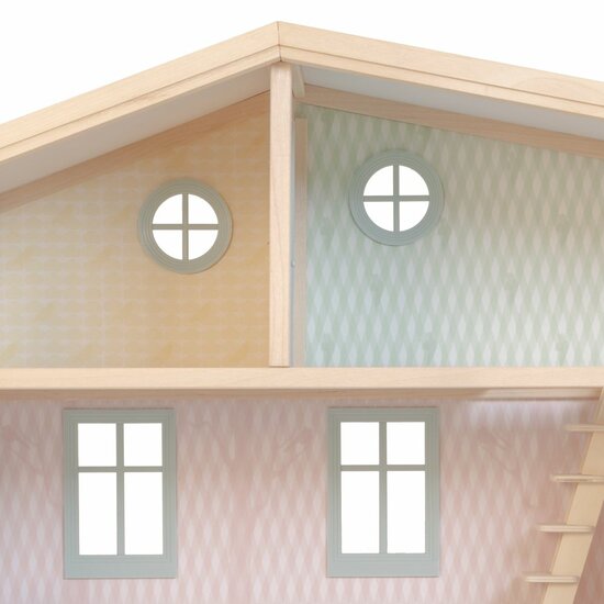 Houten poppenhuis Lundby Star met 2 verdiepingen en trap (66 cm)