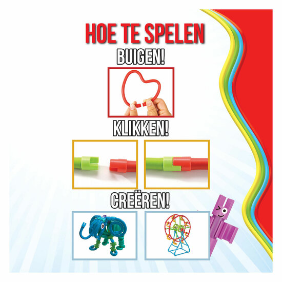 Spaghetteez Twist-A-Saurus Rex Flexibele Bouwstaafjes, 64dlg.