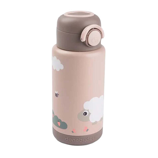 Done by Deer Ge&iuml;soleerde Drinkfles Tiny Farm - Roze