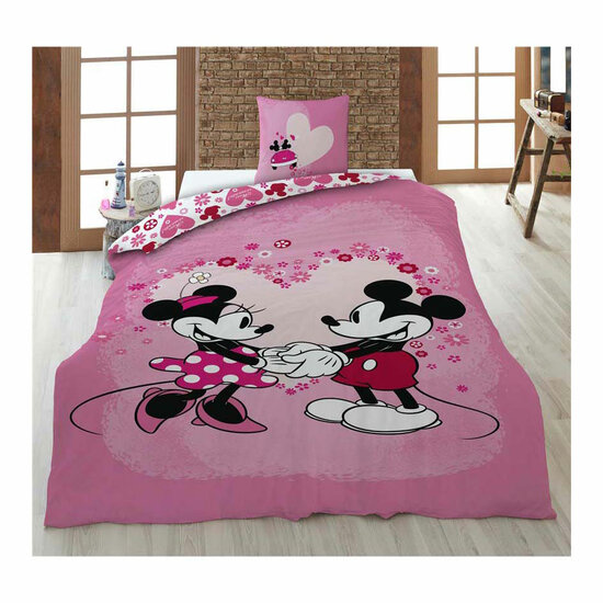 Mickey &amp; Minnie Dekbedovertrek - 140x200 cm