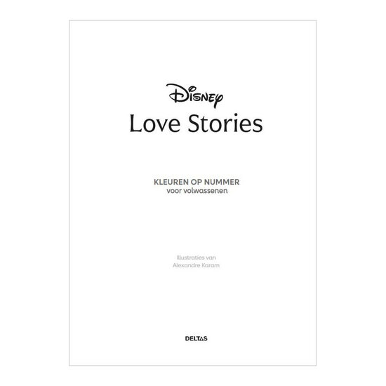 Disney Love Stories - Kleuren op Nummer Voor Volwassenen