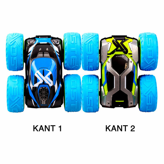 Exost RC 360 Cross MX Bestuurbare Stuntauto Blauw/Groen - 12 km/u