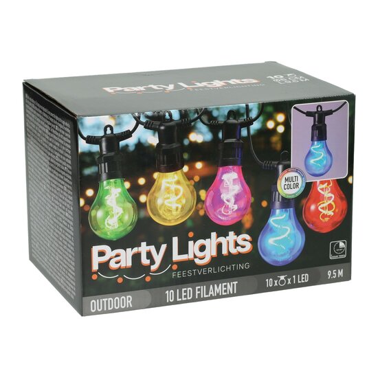 Multikleurige Feestverlichting met 10 Lampen