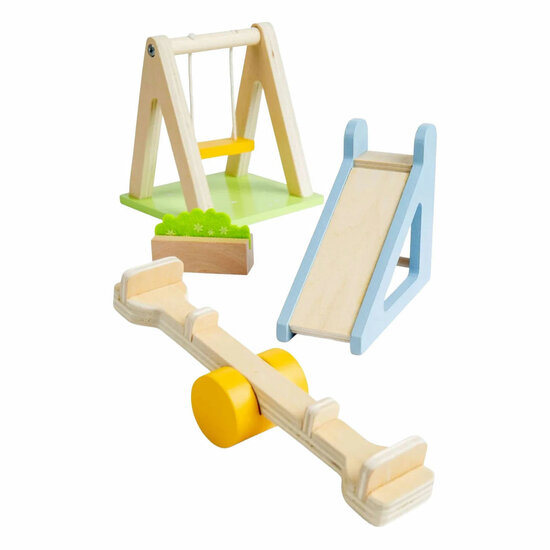 Bigjigs Houten Poppenhuis Meubels Tuinset - 4dlg.