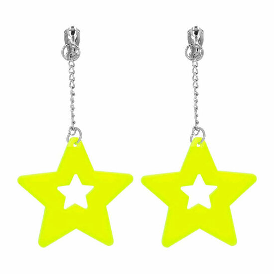 Oorbellen Neon Geel