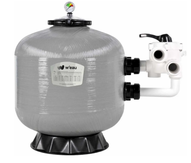 Zandfilter sidemount 16m&sup3; glasvezelversterkt W'eau S-650 &Oslash;650mm