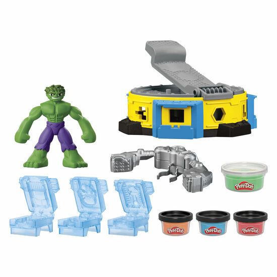 Play-Doh Marvel Hulk Smash &amp; Squish Speelset - 4 Kleipotjes