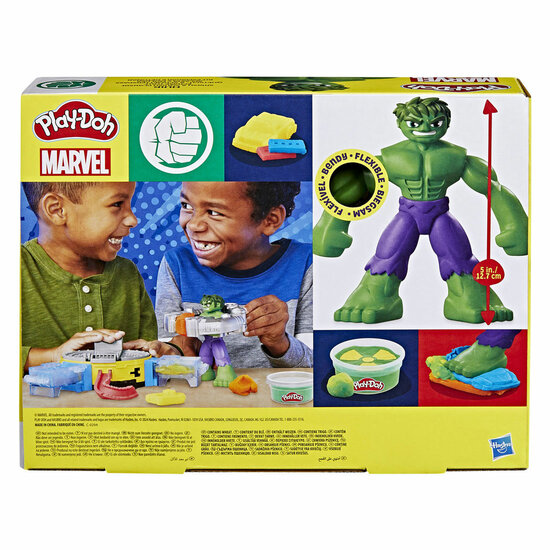 Play-Doh Marvel Hulk Smash &amp; Squish Speelset - 4 Kleipotjes