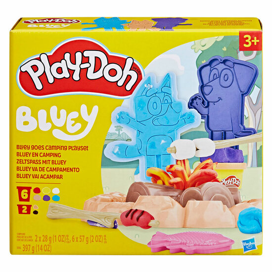Play-Doh Bluey Gaat Kamperen Speel Set - 6 Kleipotjes