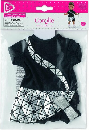 Poppenkleding skater outfit met lint voor 36 cm poppen Corolle