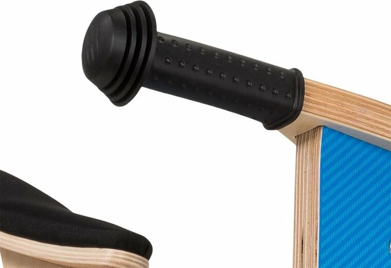 Houten loopfiets 12 inch Broozzer - verstelbaar frame - blauw