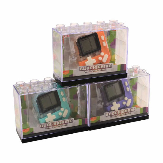 Block Game Console - Mini Spelcomputer met Sleutelhanger