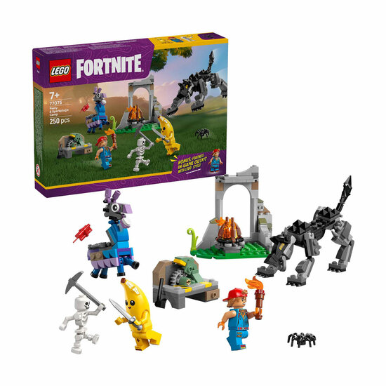 LEGO FORTNITE 77075 Peely en Sparkplugs Kamp