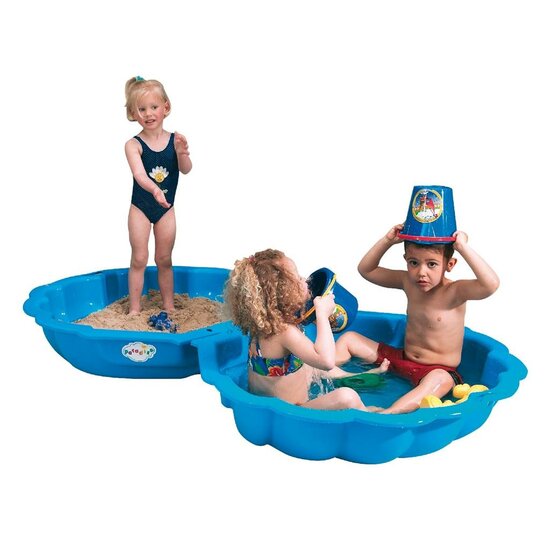 Zomertrend Zandbak schelp blauw 102X88CM speelgoed