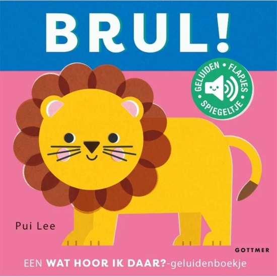 Geluidenboek wilde dieren met flapjes - Wat hoor ik daar? Brul!