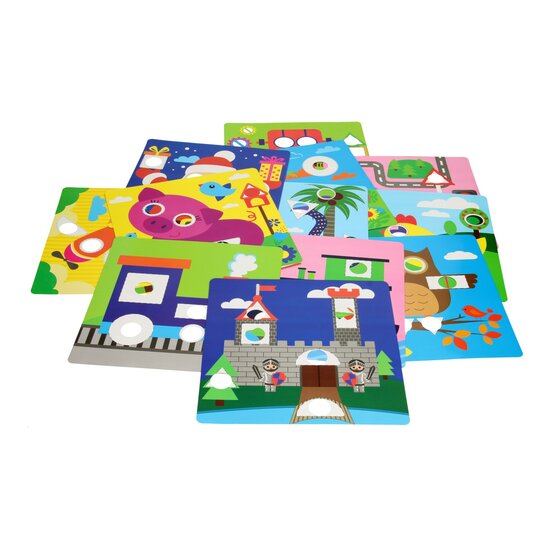 Vormenpuzzels met Kleurenkaarten, 33-delig