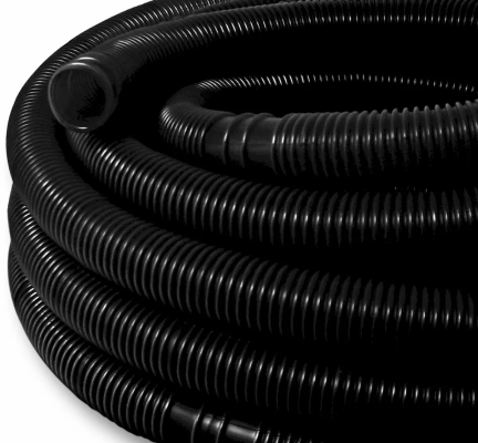 Zwembadslang 32 mm diameter, 12 meter, zwart, per meter inkortbaar
