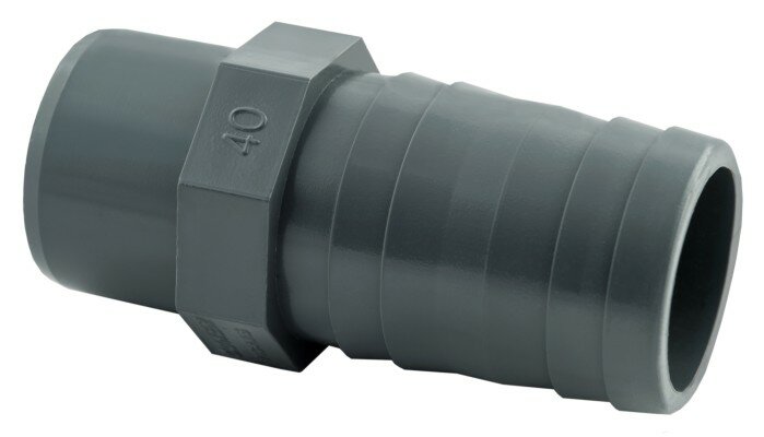 PVC koppeling 38/32 mm met 50 mm lijmverbinding W'eau