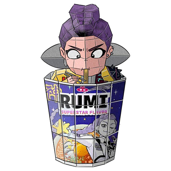 4D Build K-Pop Demon Hunters Rumi Ramen Cup