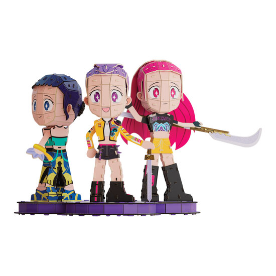 4D Build K-Pop Demon Hunters Huntrix Chibi Set