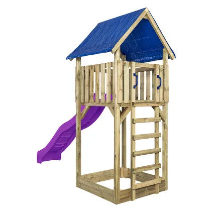 Houten Speeltoren Lisa met Glijbaan - Violet