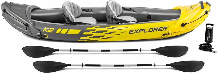2-persoons opblaasbare kajak 312 cm met peddels en pomp - Intex Explorer K2