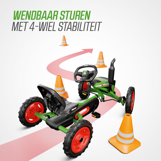 Fendt skelter 3-8 jaar met luchtbanden en opbergvak - BERG Buddy