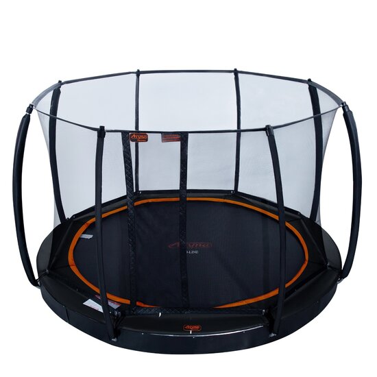 Avyna Trampoline FlatLevel &Oslash;365 met veiligheidsnet | Zwart