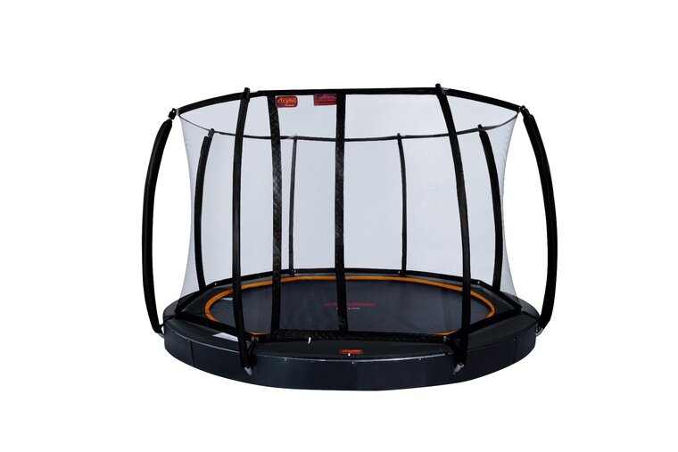Avyna Trampoline FlatLevel &Oslash;365 met veiligheidsnet | Zwart