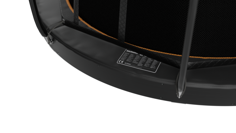 Avyna Trampoline FlatLevel &Oslash;365 met veiligheidsnet | Zwart