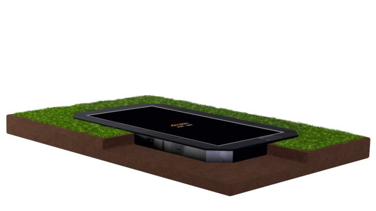 Avyna Trampoline FlatLevel 380x255 (238) | Zwart