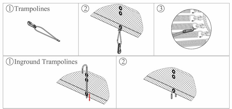 Afdekhoes voor trampoline 380x255 (238) | Groen