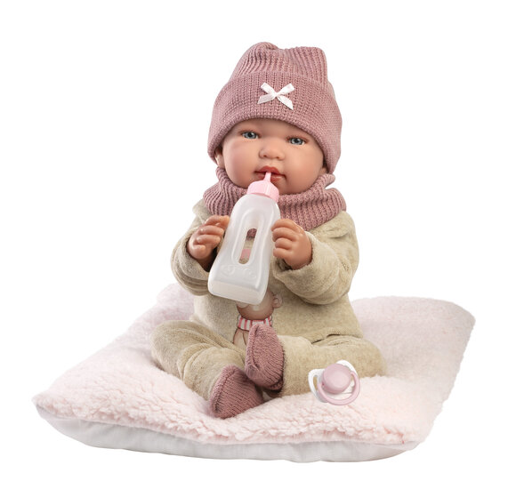 Llorens Babypop Tina 44 cm met Huilgeluid en Beertje