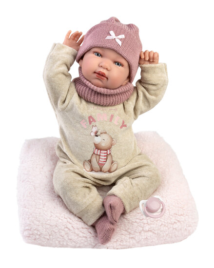 Llorens Babypop Tina 44 cm met Huilgeluid en Beertje